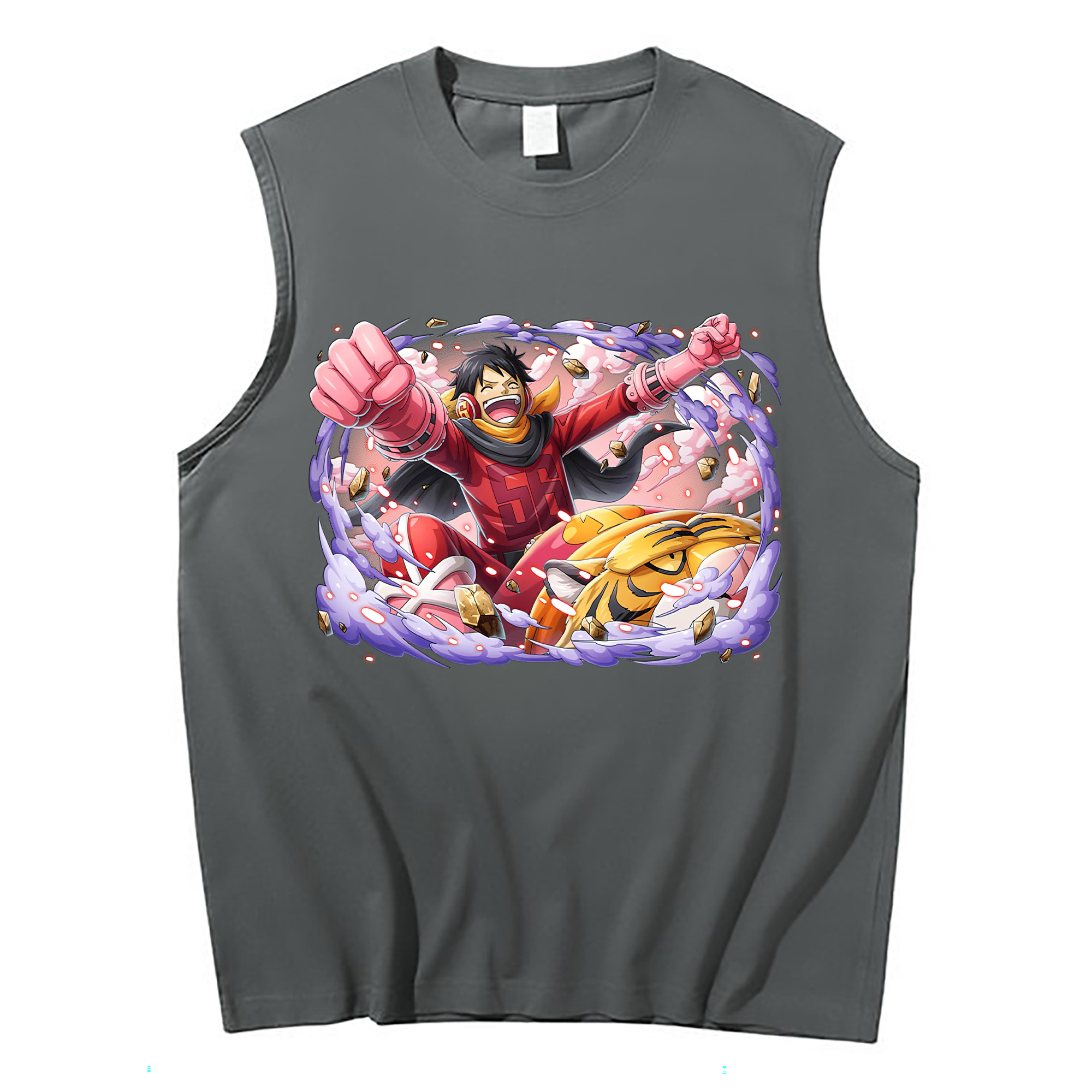 ワンピース モンキー・D・ルフィ ONE PIECE Monkey D. Luffy コットン100％タンクトップ（フロントプリント）